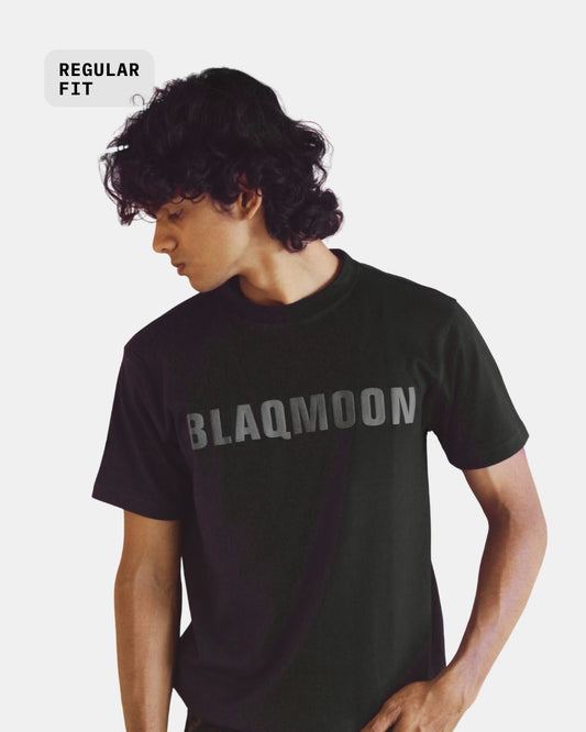 BLAQMOON ORIGINALS BLACK REGULAR FIT TEE